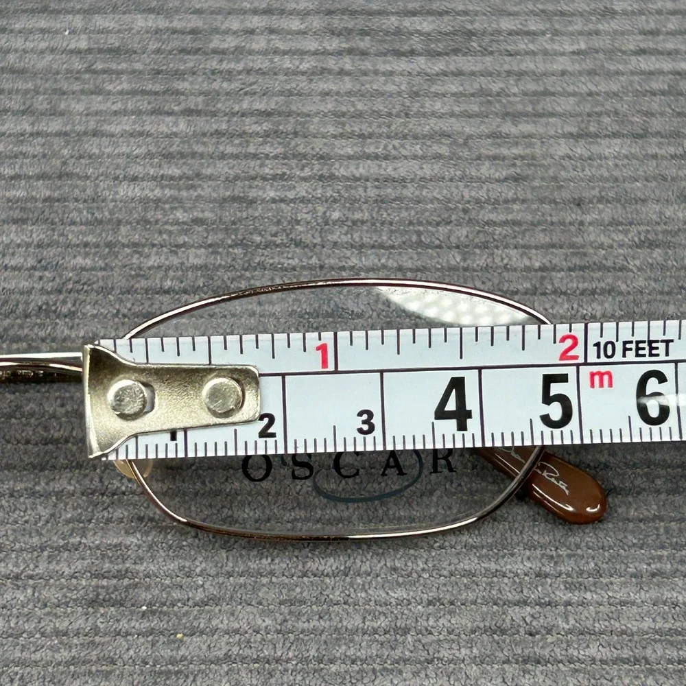 Oscar by Oscar de la Renta OS226 059 135 Silver Brown Y2k Eyeglass Frames